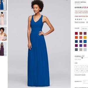 David's Bridal Bridesmaid Dress Size 8 Horizon